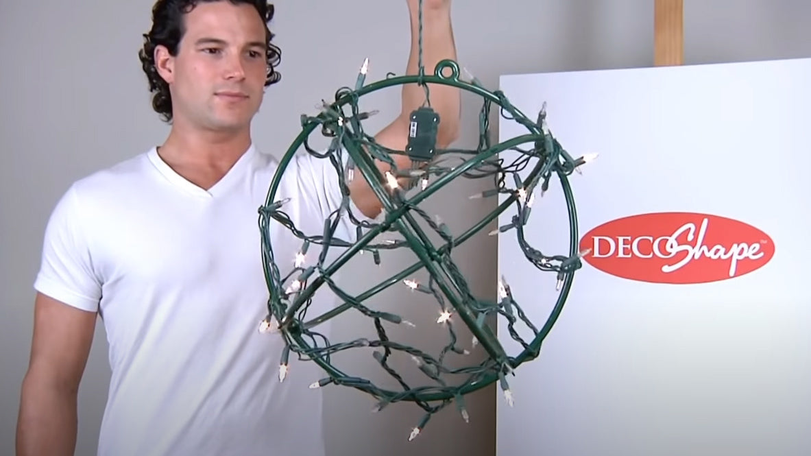 Load video: Christmas Light Balls made easy with DecoShape Light Globes