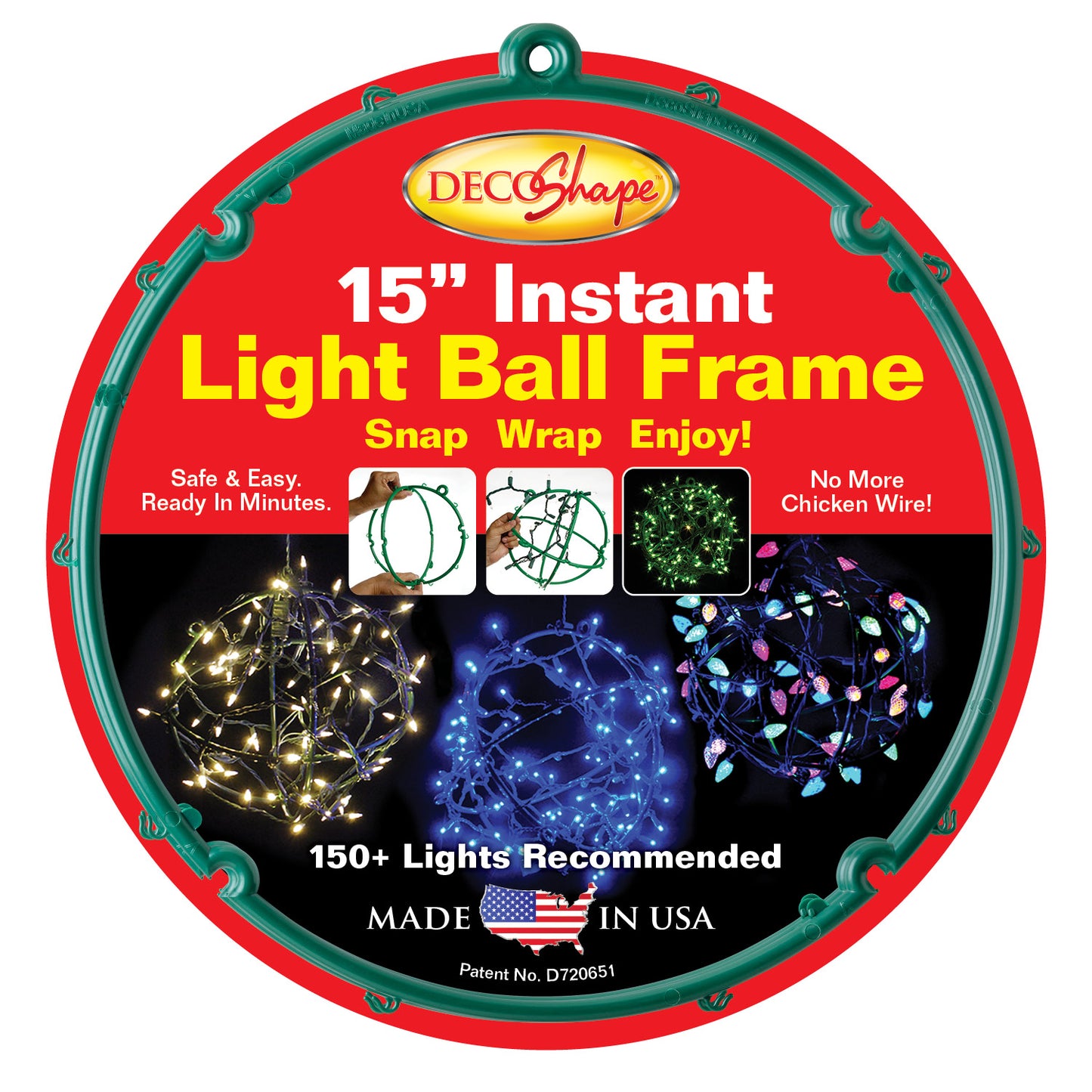 15" Green Light Ball Frame